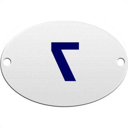 Numero Oval Pvc Caiado 7 - Kit C/25