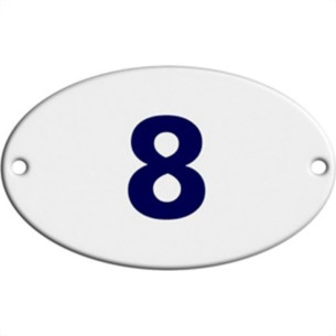 Numero Oval Pvc Caiado 8 - Kit C/25