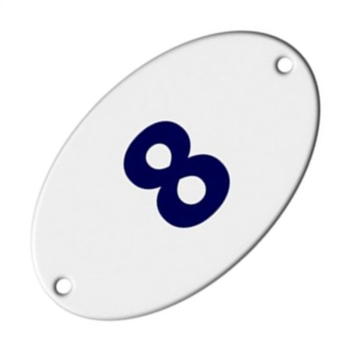 Numero Oval Pvc Caiado 8 - Kit C/25