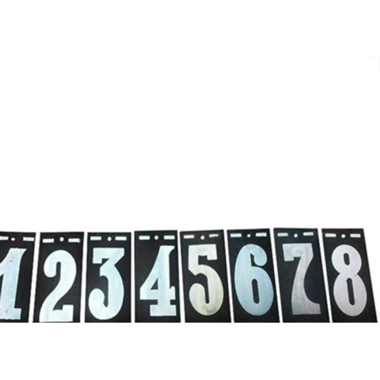 Numero Retangular Pvc Caiado 2 - Kit C/25