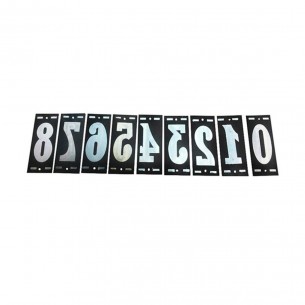 Numero Retangular Pvc Caiado 3 - Kit C/25