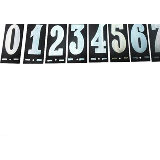 Numero Retangular Pvc Caiado 4 - Kit C/25