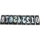 Numero Retangular Pvc Caiado 8 - Kit C/25
