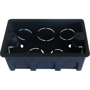 Caixinha Luz Plastica 4X2 Mondiale Preta 100 - Kit C/100 