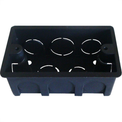 Caixinha Luz Plastica 4X2 Mondiale Preta 100 - Kit C/100 Caixinha Luz Plastica 4X2 Mondiale Preta 100 - Kit C/100