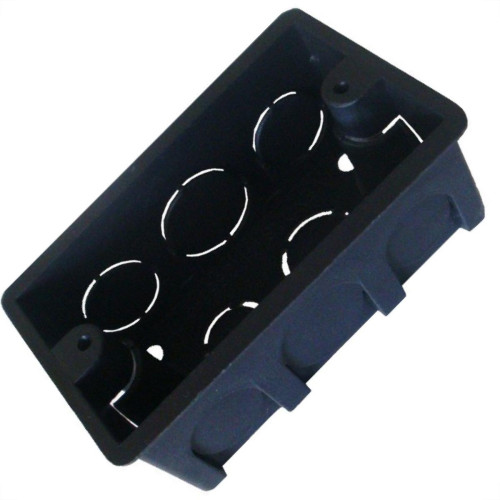Caixinha Luz Plastica 4X2 Mondiale Preta 100 - Kit C/100 Caixinha Luz Plastica 4X2 Mondiale Preta 100 - Kit C/100