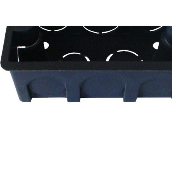 Caixinha Luz Plastica 4X2 Mondiale Preta 100 - Kit C/100 Caixinha Luz Plastica 4X2 Mondiale Preta 100 - Kit C/100