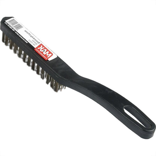 Escova Aco Max Plastica Com Cabo 3 Filas 415310 - Kit C/12 