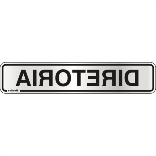 Placa Sinalizacao Aluminio 05X25 ''Diretoria'' 100Ab Placa Sinalizacao Aluminio 05X25 ''Diretoria'' 100Ab