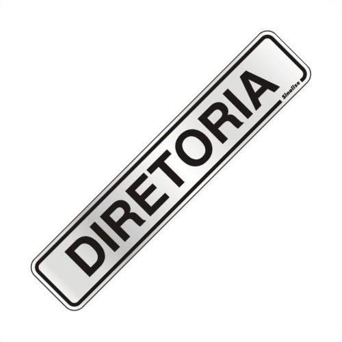 Placa Sinalizacao Aluminio 05X25 ''Diretoria'' 100Ab Placa Sinalizacao Aluminio 05X25 ''Diretoria'' 100Ab