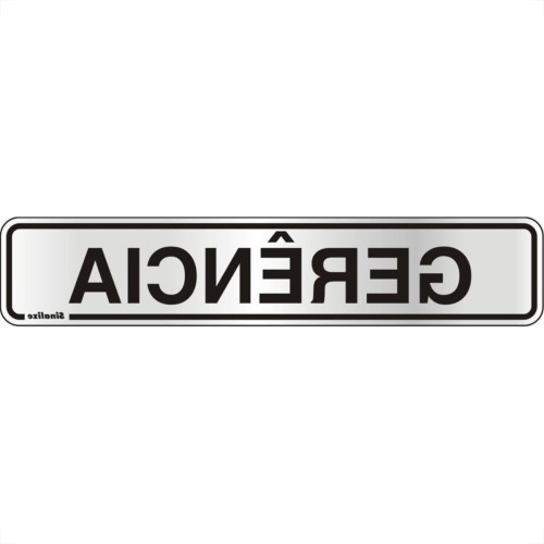 Placa Sinalizacao Aluminio 05X25 ''Gerencia'' 100Ac Placa Sinalizacao Aluminio 05X25 ''Gerencia'' 100Ac