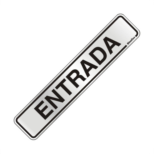 Placa Sinalizacao Aluminio 05X25 ''Entrada'' 100Al Placa Sinalizacao Aluminio 05X25 ''Entrada'' 100Al