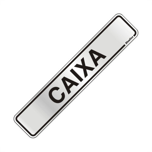 Placa Sinalizacao Aluminio 05X25 ''Caixa'' 100At Placa Sinalizacao Aluminio 05X25 ''Caixa'' 100At