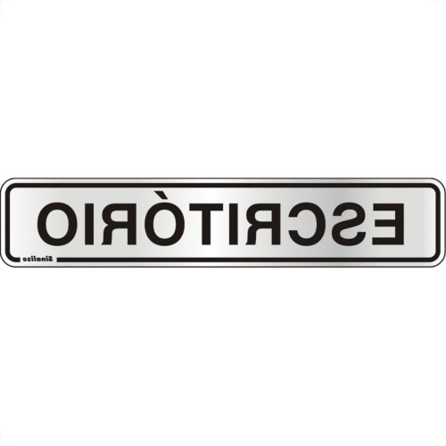 Placa Sinalizacao Aluminio 05X25 ''Escritorio'' 100Aw Placa Sinalizacao Aluminio 05X25 ''Escritorio'' 100Aw