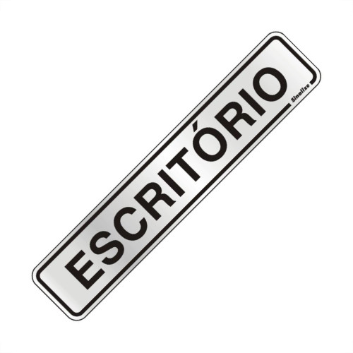 Placa Sinalizacao Aluminio 05X25 ''Escritorio'' 100Aw Placa Sinalizacao Aluminio 05X25 ''Escritorio'' 100Aw