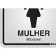 Placa Sinalizacao Aluminio 15X15 ''Sanitario Feminino'' 120Ad