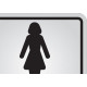 Placa Sinalizacao Aluminio 15X15 ''Sanitario Feminino'' 120Ad
