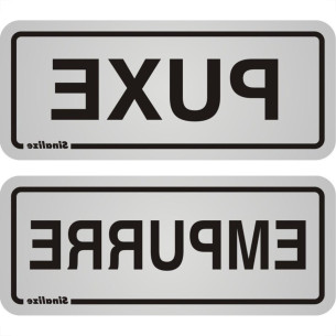Placa Sinalizacao Aluminio 06X15 ''Puxe/Empurre'' 2 Pecas 120Ag
