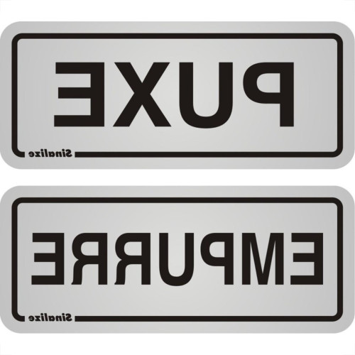 Placa Sinalizacao Aluminio 06X15 ''Puxe/Empurre'' 2 Pecas 120Ag Placa Sinalizacao Aluminio 06X15 ''Puxe/Empurre'' 2 Pecas 120Ag