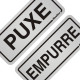Placa Sinalizacao Aluminio 06X15 ''Puxe/Empurre'' 2 Pecas 120Ag Placa Sinalizacao Aluminio 06X15 ''Puxe/Empurre'' 2 Pecas 120Ag