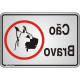 Placa Sinalizacao Aluminio 16X23 ''Cuidado Cao Bravo'' 014 150Ah Placa Sinalizacao Aluminio 16X23 ''Cuidado Cao Bravo'' 014 150Ah