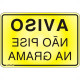 Placa Sinalizacao Aluminio 16X23 ''Nao Pise Grama'' 150Af Placa Sinalizacao Aluminio 16X23 ''Nao Pise Grama'' 150Af