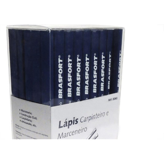 Lapis Carpinteiro Brasfort 1A. Linha 1/2 Grossa 72 Pecas 8262 Lapis Carpinteiro Brasfort 1A. Linha 1/2 Grossa 72 Pecas 8262