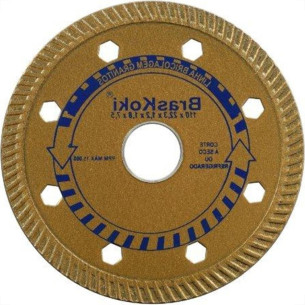 Disco Diamantado Braskoki 110Mm Granitos Seco Agua 