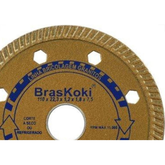 Disco Diamantado Braskoki 110Mm Granitos Seco Agua Disco Diamantado Braskoki 110Mm Granitos Seco Agua