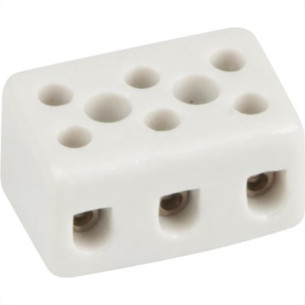 Conector Porcelana Sindal 06Mm 3 Bornes 000.3103.Pr.B - Kit C/12 