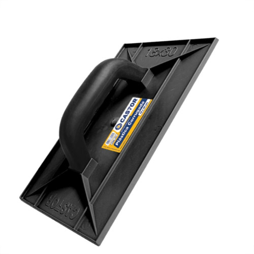 Desempenadeira Pvc Castor 18X30 Corrugada Preta 121