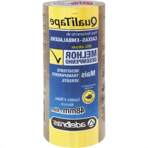 Fita Embalagem Adelbras Marrom 48 X 45 - Kit C/4