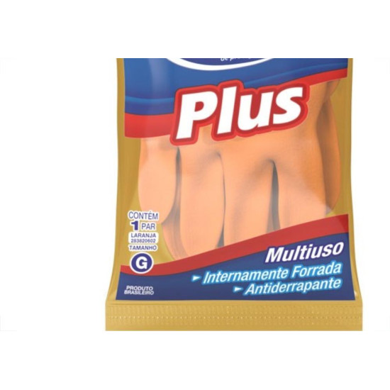 Luva Sanro Plus Forrada LaranjaTam.M Par