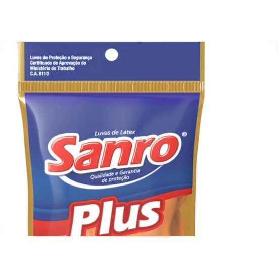 Luva Sanro Plus Forrada LaranjaTam.M Par