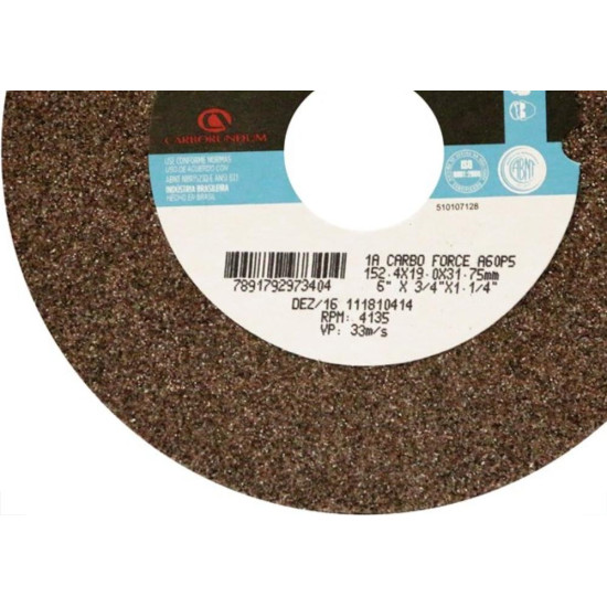 Rebolo Carborundum Ferro 6X3/4'' Fino A60  Rebolo Carborundum Ferro 6X3/4'' Fino A60