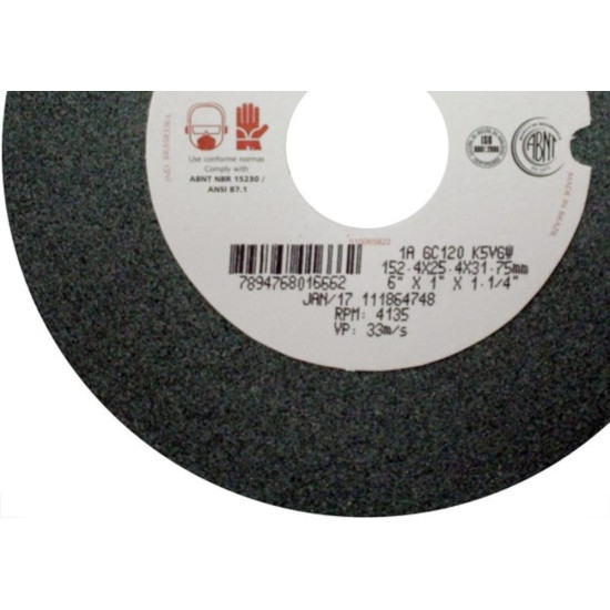Rebolo Carborundum Widea 6X1'' Gr120  Rebolo Carborundum Widea 6X1'' Gr120