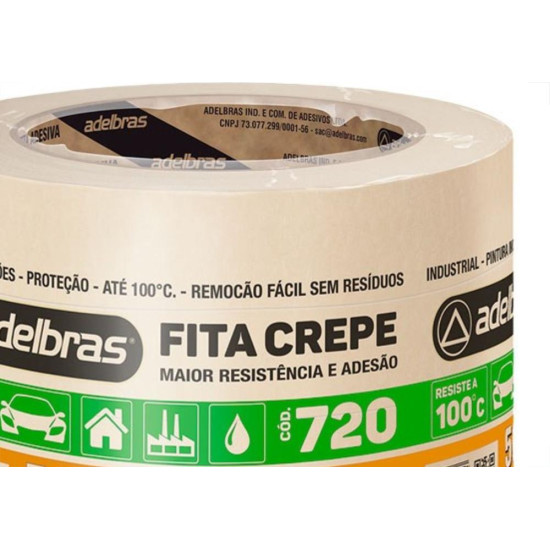 Fita Crepe Adelbras Alta Performance 24Mmx50M - Kit C/5