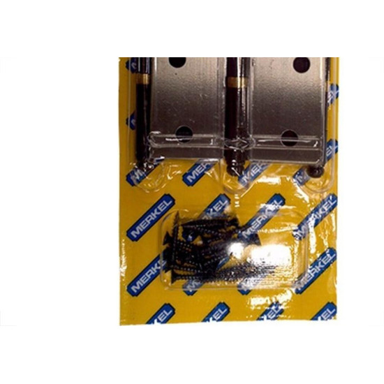 Dobradica Merkel 153 Ferro Latonado Oxidado Amarelo 3.1/2Blister Com 3 Pecas Anel 