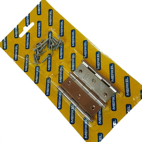 Dobradica Merkel 129 Ferro Niquelado 2.1/2'' Blister Com 3 Pecas Dobradica Merkel 129 Ferro Niquelado 2.1/2'' Blister Com 3 Pecas