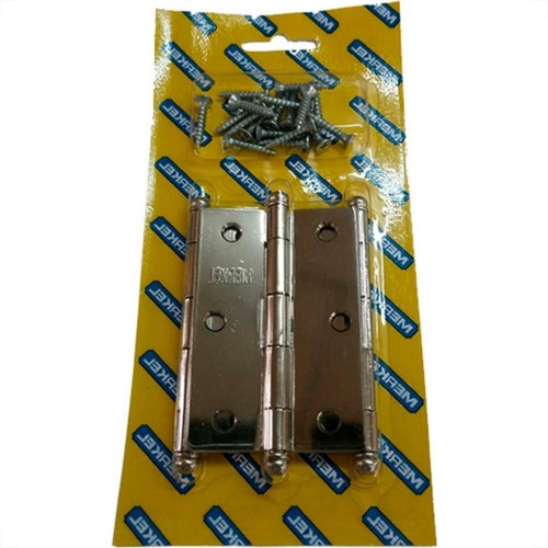 Dobradica Merkel 129 Ferro Niquelado 3.1/2'' Blister Com 3 Pecas Dobradica Merkel 129 Ferro Niquelado 3.1/2'' Blister Com 3 Pecas