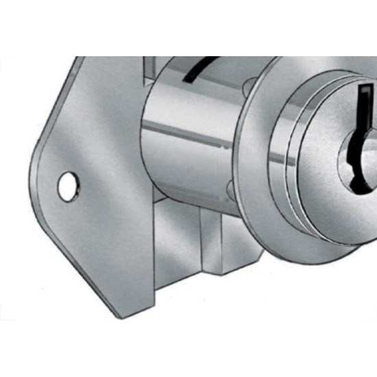 Fechadura Para Gaveta Papaiz 861/22 Cromada Sobrepor 286101Cr Fechadura Para Gaveta Papaiz 861/22 Cromada Sobrepor 286101Cr