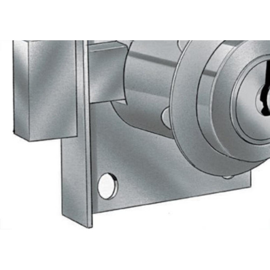 Fechadura Para Gaveta Papaiz 802/801 Cromada Embutir 280201Cr