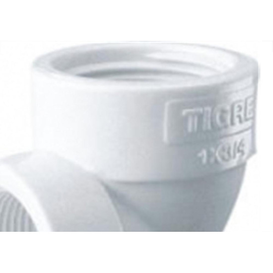 Cotovelo Branco Tigre Reducao Rosca Rosca 1X3/4 - Kit C/15