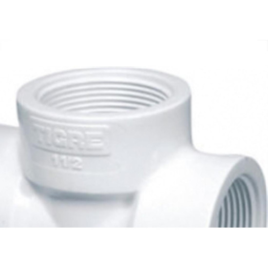 Tee Branco Tigre Rosca Rosca Rosca 1/2 X 1/2 - Kit C/25 Tee Branco Tigre Rosca Rosca Rosca 1/2 X 1/2 - Kit C/25
