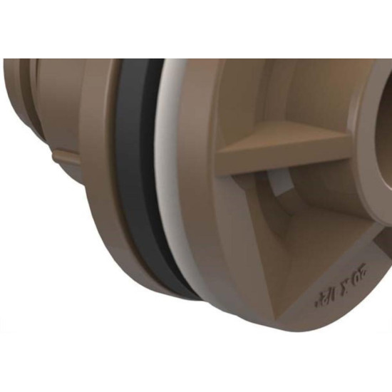 Adaptador Marrom Tigre Com Flange 50M - Kit C/6