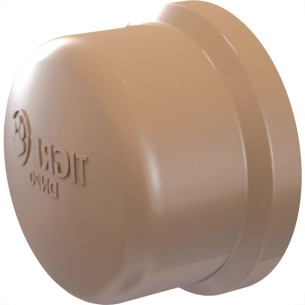 Caps Marrom Tigre Liso Liso 20Mm - Kit C/50