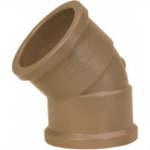 Cotovelo Marrom Tigre Liso Liso 50Mm X 45'' - Kit C/15