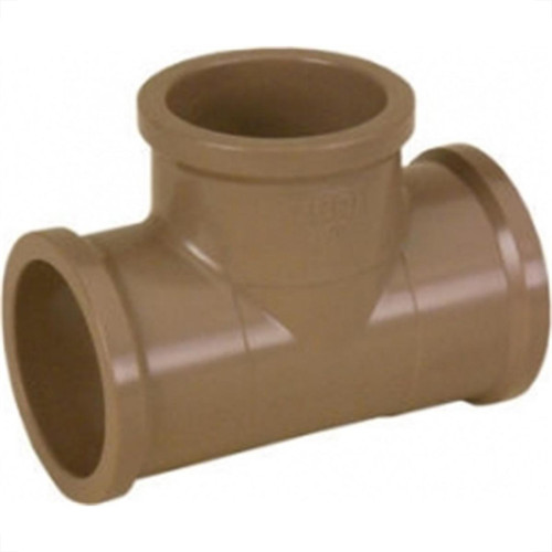 Tee Marrom Tigre Liso Liso Liso 50Mm - Kit C/10