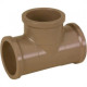 Tee Marrom Tigre Liso Liso Liso 50Mm - Kit C/10