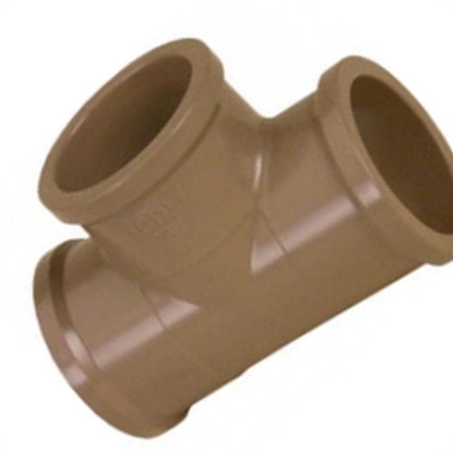 Tee Marrom Tigre Liso Liso Liso 50Mm - Kit C/10
